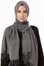 Aysel - Mørkegrå Pashmina Hijab - Gülsoy
