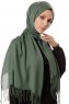Aysel - Mørkegrøn Pashmina Hijab - Gülsoy