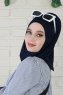 Wilda - Marine Blå Bomuld Hijab