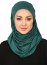 Wilda - Mørkegrøn Bomuld Hijab