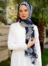 Bariah - Marine Blå Mønstrede Hijab - Sal Evi