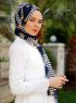 Bariah - Marine Blå Mønstrede Hijab - Sal Evi