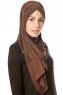 Betul - Mørkebrun 1X Jersey Hijab - Ecardin