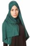 Betul - Mørkegrøn 1X Jersey Hijab - Ecardin