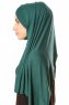 Betul - Mørkegrøn 1X Jersey Hijab - Ecardin