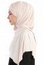 Cansu Beige 3X Jersey Hijab Sjal Ecardin 200911-3