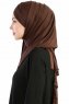 Cansu Brun 3X Jersey Hijab Ecardin 200908-3