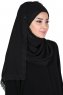 Carin - Sort Praktisk Chiffon Hijab