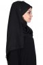 Carin - Sort Praktisk Chiffon Hijab