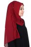 Disa - Bordeaux Praktisk Chiffon Hijab
