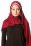 Duru - Bordeaux & Mørkrosa Jersey Hijab