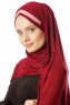 Duru - Bordeaux & Mørkrosa Jersey Hijab