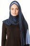 Duru - Marine Blå & Indigo Jersey Hijab