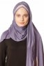 Duru - Mørke Lilla & Stengrå Jersey Hijab