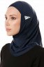 Elif - Marine Blå Sport Hijab - Ecardin