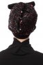 Enfleda - Sort & Burdeos Turban