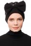 Enfleda - Sort & Lysegrå Turban