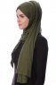 Eslem - Khaki Pile Jersey Hijab - Ecardin