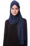 Eslem - Marine Blå Pile Jersey Hijab - Ecardin