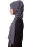 Eslem - Mørkegrå Pile Jersey Hijab - Ecardin