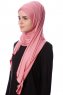 Eslem - Mørkrosa Pile Jersey Hijab - Ecardin