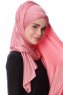 Eslem - Mørkrosa Pile Jersey Hijab - Ecardin