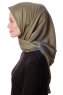 Eylul - Khaki Kvadrat Rayon Hijab