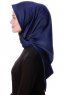 Eylul - Marine Blå Kvadrat Rayon Hijab