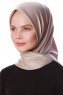 Eylul - Taupe Kvadrat Rayon Hijab