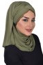 Filippa - Khaki Praktisk Bumuld Hijab - Ayse Turban