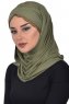Filippa - Khaki Praktisk Bumuld Hijab - Ayse Turban