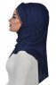 Filippa - Marine Blå Praktisk Bumuld Hijab - Ayse Turban