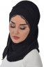 Filippa - Sort Praktisk Bumuld Hijab - Ayse Turban