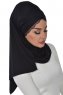 Filippa - Sort Praktisk Bumuld Hijab - Ayse Turban