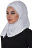 Filippa - Hvid Praktisk Bumuld Hijab - Ayse Turban