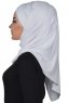 Filippa - Hvid Praktisk Bumuld Hijab - Ayse Turban