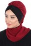Gill - Bordeaux & Sort Praktisk Hijab