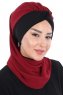 Gill - Bordeaux & Sort Praktisk Hijab