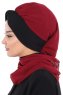 Gill - Bordeaux & Sort Praktisk Hijab