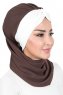 Gill - Brun & Creme Praktisk Hijab