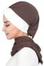 Gill - Brun & Creme Praktisk Hijab