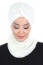 Gill - Creme & Creme Praktisk Hijab