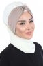 Gill - Creme & Taupe Praktisk Hijab