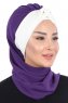 Gill - Lilla & Creme Praktisk Hijab
