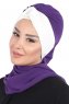 Gill - Lilla & Creme Praktisk Hijab