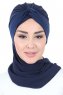 Gill - Marine Blå & Marine Blå Praktisk Hijab