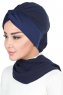 Gill - Marine Blå & Marine Blå Praktisk Hijab