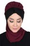 Gill - Blomme & Sort Praktisk Hijab