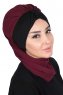 Gill - Blomme & Sort Praktisk Hijab