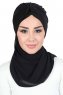 Gill - Sort & Sort Praktisk Hijab